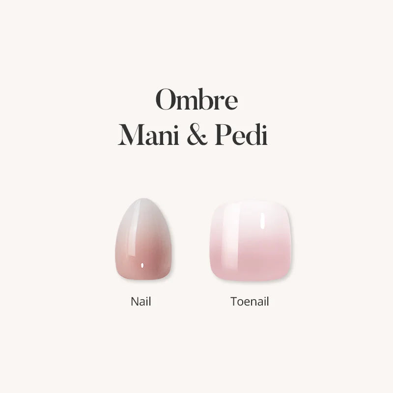 Uñas postizas Ombre para manicura y pedicura
