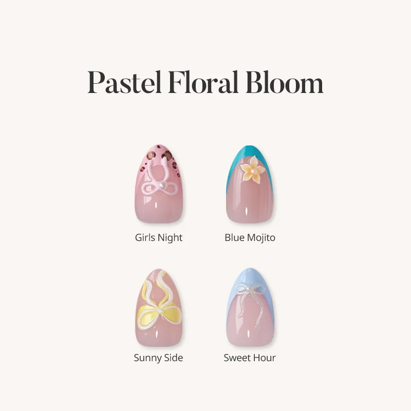 Pastel Floral Bloom Press On Nails