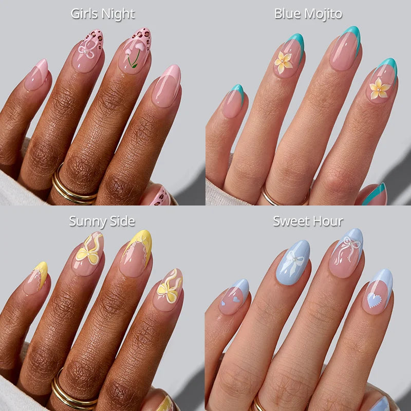 Pastel Floral Bloom Press On Nails