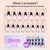 French X-Coat Tips® - Pink Long Coffin Black Tips 150 pcs - 15 sizes