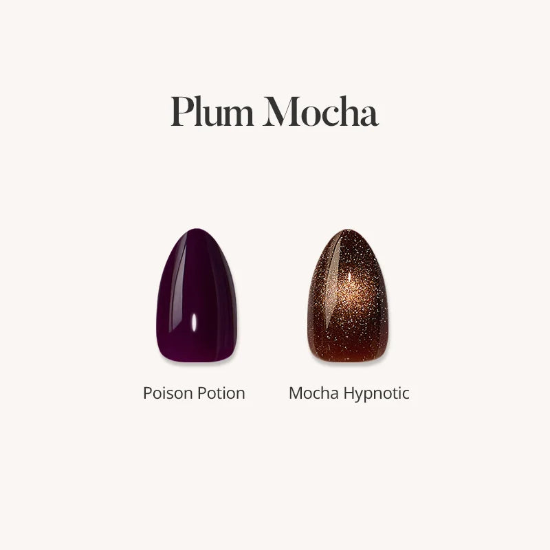 Plum Mocha Almond Set Press On Nails