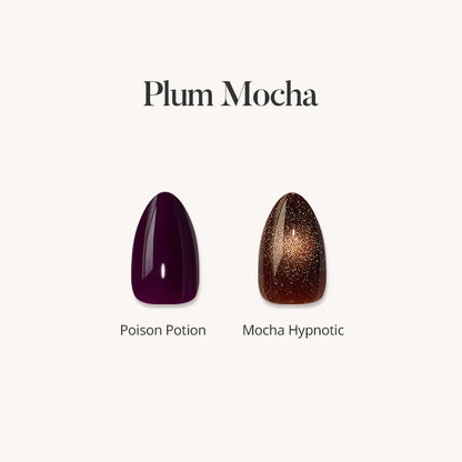 Plum Mocha Almond Set Press On Nails
