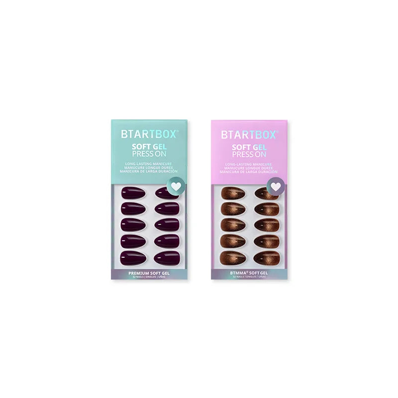 Plum Mocha Almond Set Press On Nails