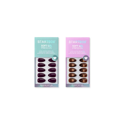Plum Mocha Almond Set Press On Nails