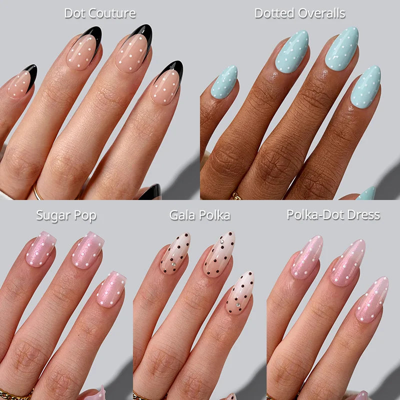Polka Dot Press On Nails