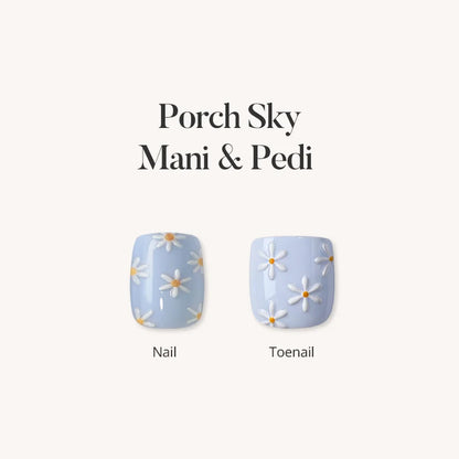Porch Sky Mani & Pedi Press On Nails