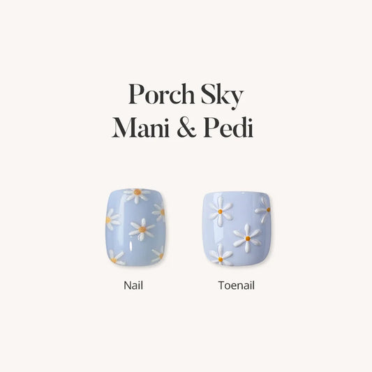 Porch Sky Mani & Pedi Press On Nails