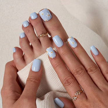 Porch Sky Mani & Pedi Press On Nails