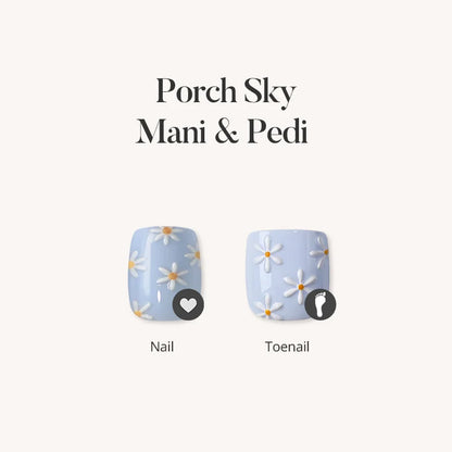Porch Sky Mani & Pedi Press On Nails