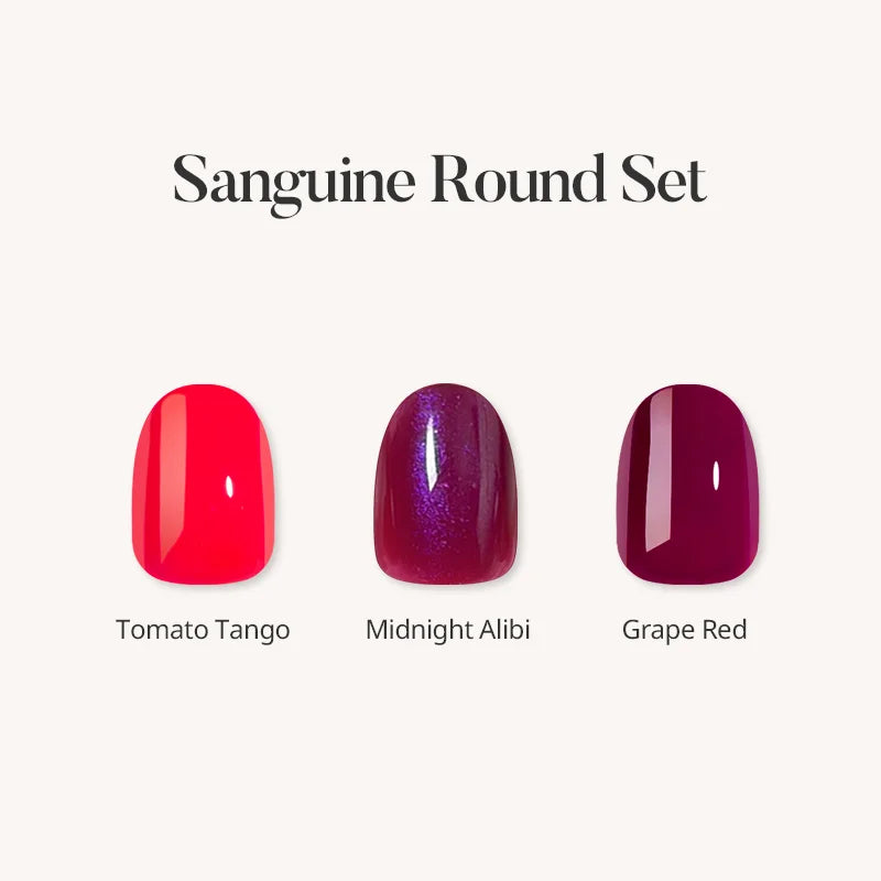 Sanguine Round Set Press On Nails