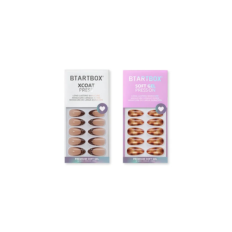 Sepia Almonds Press On Nails