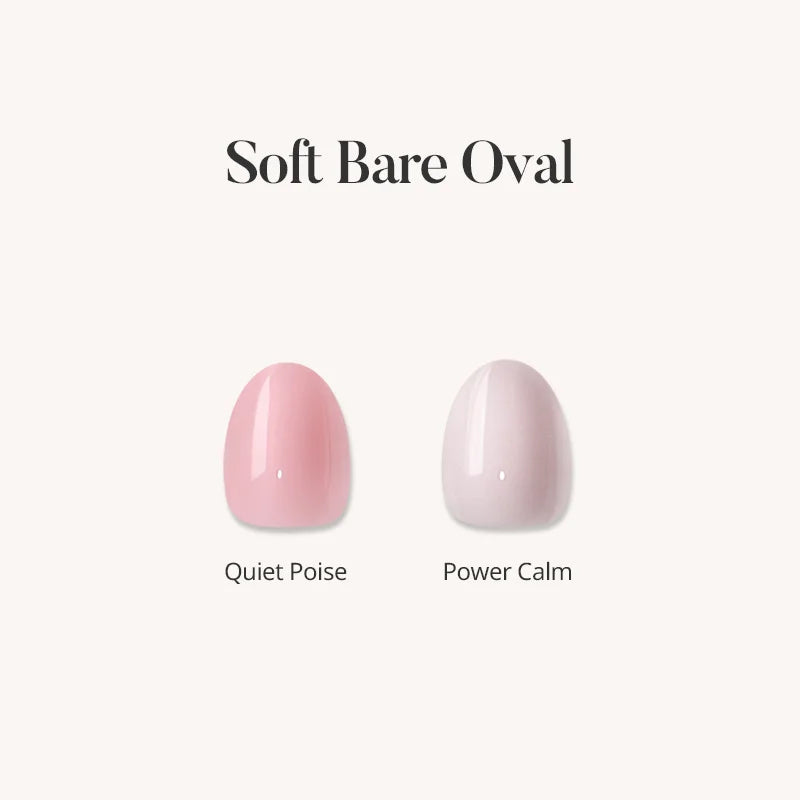Soft Bare Oval Press On Nails