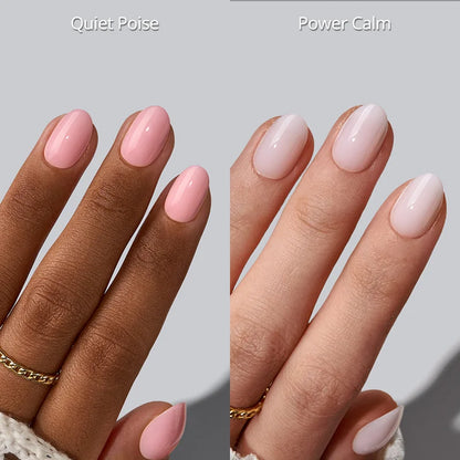 Soft Bare Oval Press On Nails