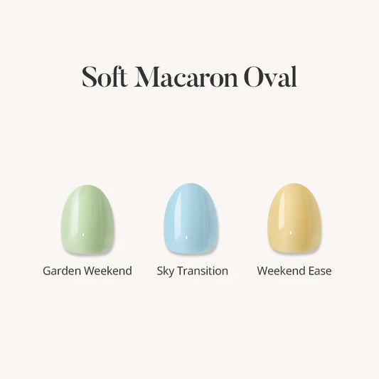 Soft Macaron Oval Press On Nails