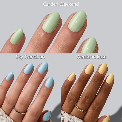 Soft Macaron Oval Press On Nails