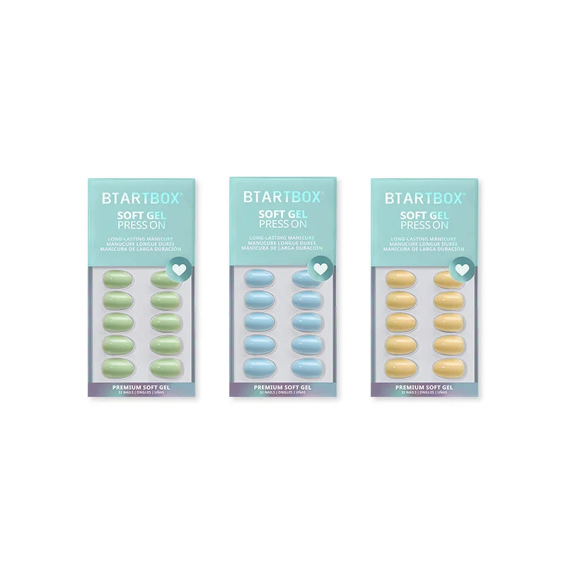 Soft Macaron Oval Press On Nails