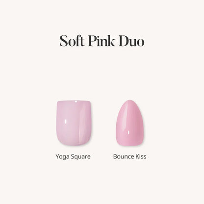 Uñas postizas dúo en rosa suave