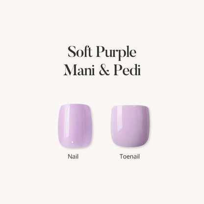 Weiche lila Mani- & Pedi-Press-On-Nägel