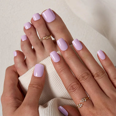 Soft Purple Mani & Pedi Press On Nails