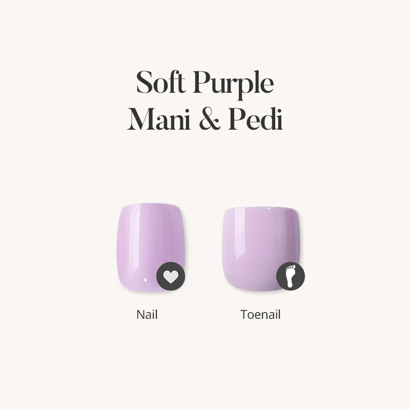 Soft Purple Mani & Pedi Press On Nails