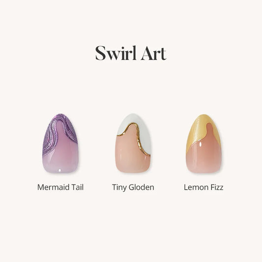 Uñas Postizas Swirl Art