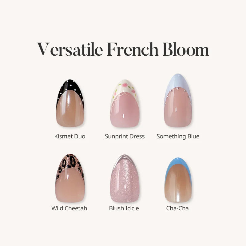 Versatile French Bloom Press On Nails