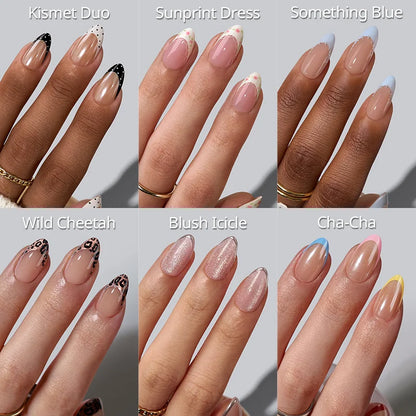 Versatile French Bloom Press On Nails