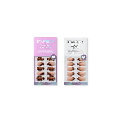 Vintage Brown Tips Press On Nails