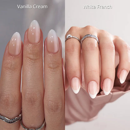 Sheer Almond Set Press On Nails