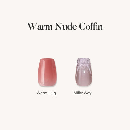 Warm Nude Coffin Press On Nails