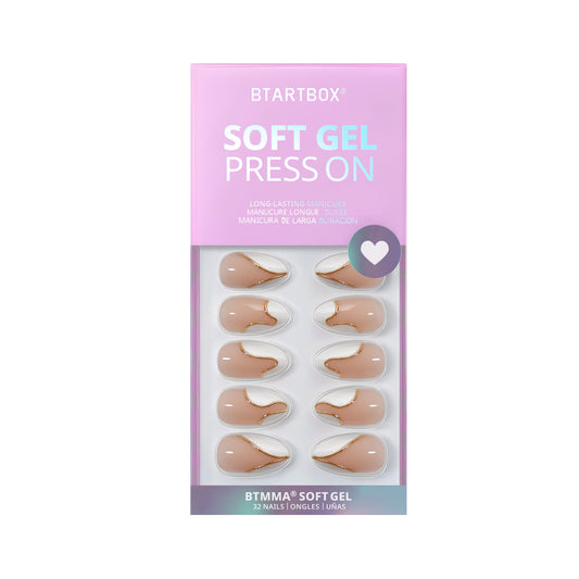 Tiny Gloden Almond Nails - Soft Gel Press On