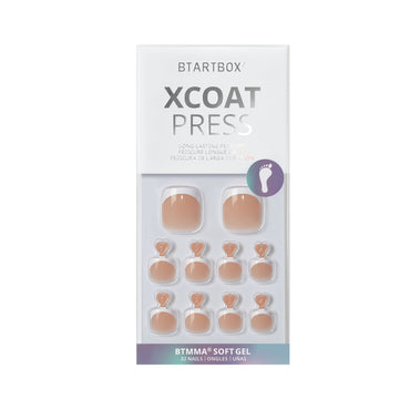 White French Hope Short Squoval - Press On Toe Nail