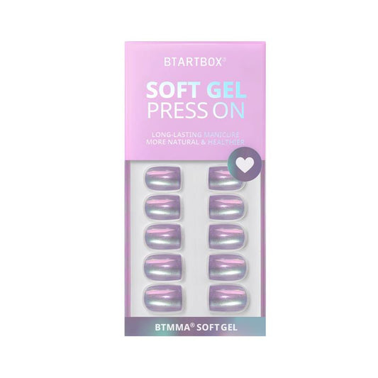 Glass Ocean Square Nails - Soft Gel Press On