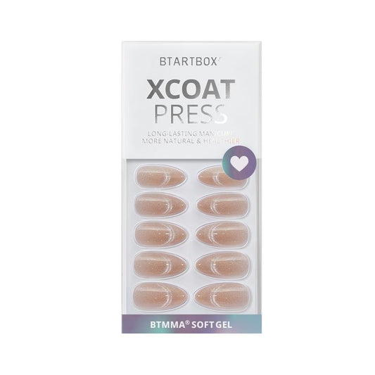 Sunlit Shimmer Almond Nails - XCOATPRESS