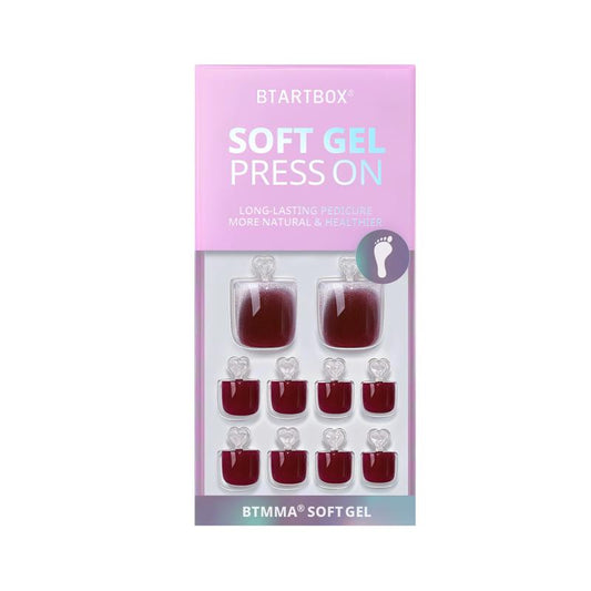 Crimson Chaos Square - Press On Toe Nail