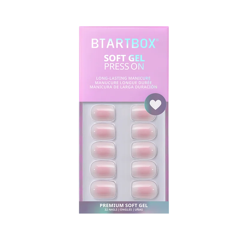 Soft Blush Extra Short Squoval Nails 