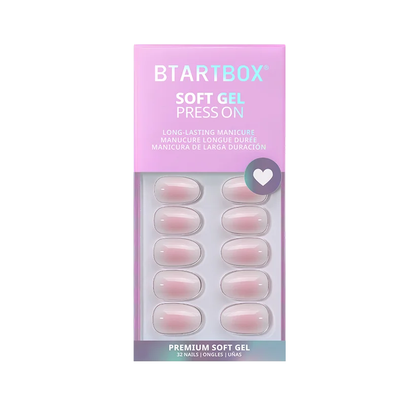 Drunk Blush Short Round Nails