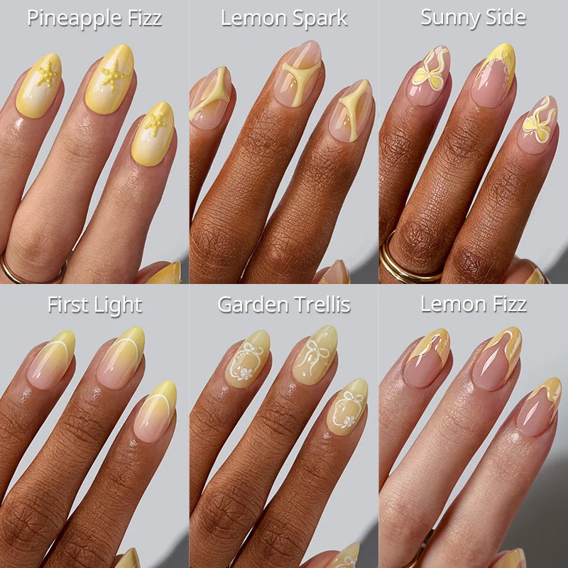 Yellow Bloom Press On Nails