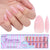 Natural X-Coat Tips® - Pink Medium Almond 150 Pcs - 15 Sizes