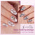 Cat Eye X-Coat Tips® - Smoky Purple Short Almond 160 pcs - 16 sizes