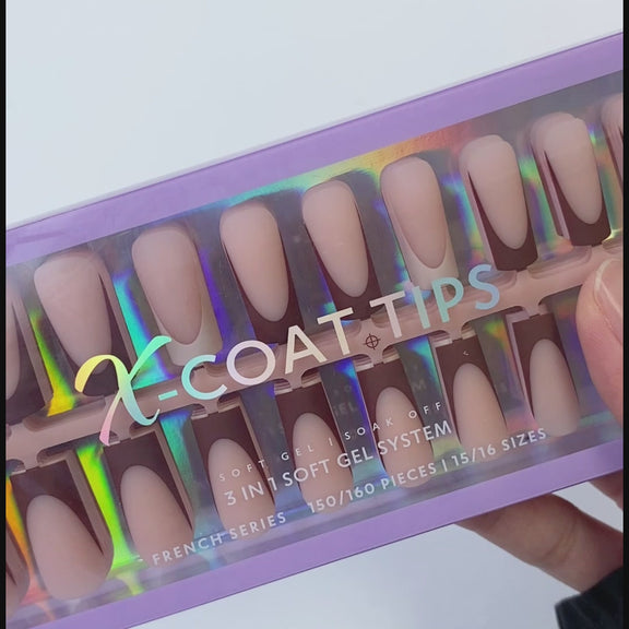 XCOATTIPS® French - Peach Long Square Pastel Tips – BTArtbox Nails