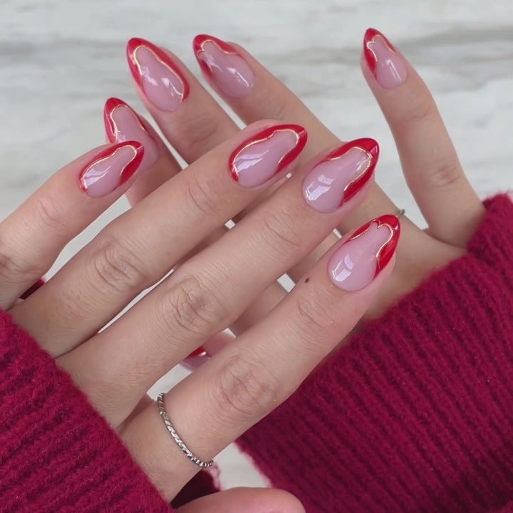 Christmas French red Nails