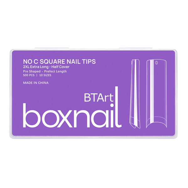 2XL Clear Long Square Nail Tips