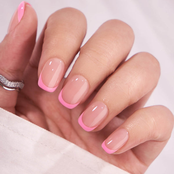 Dolce Pink Squoval Nails - Presione sobre las uñas