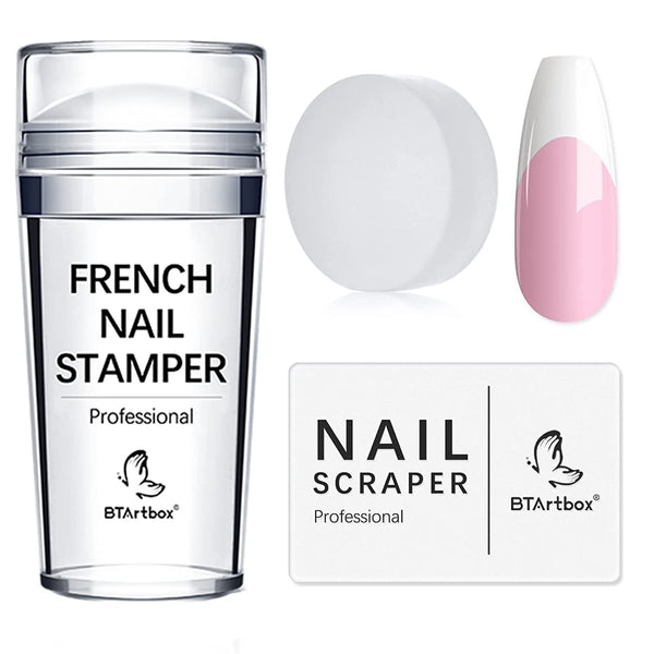 Kit de estampador francés para decoración de uñas (2 juegos)