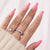 Pink Ombre Coffin Nails - Press On Nails