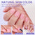 Natural X-Coat Tips® - Pink Extra Short Square 150 Pcs - 15 Sizes