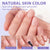 Natural X-Coat Tips® Kit - Nude Extra Short Squoval 150 pcs - 15 sizes