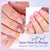 Natural X-Coat Tips® Kit - Pink Extra Short Square 150 Pcs - 15 Sizes