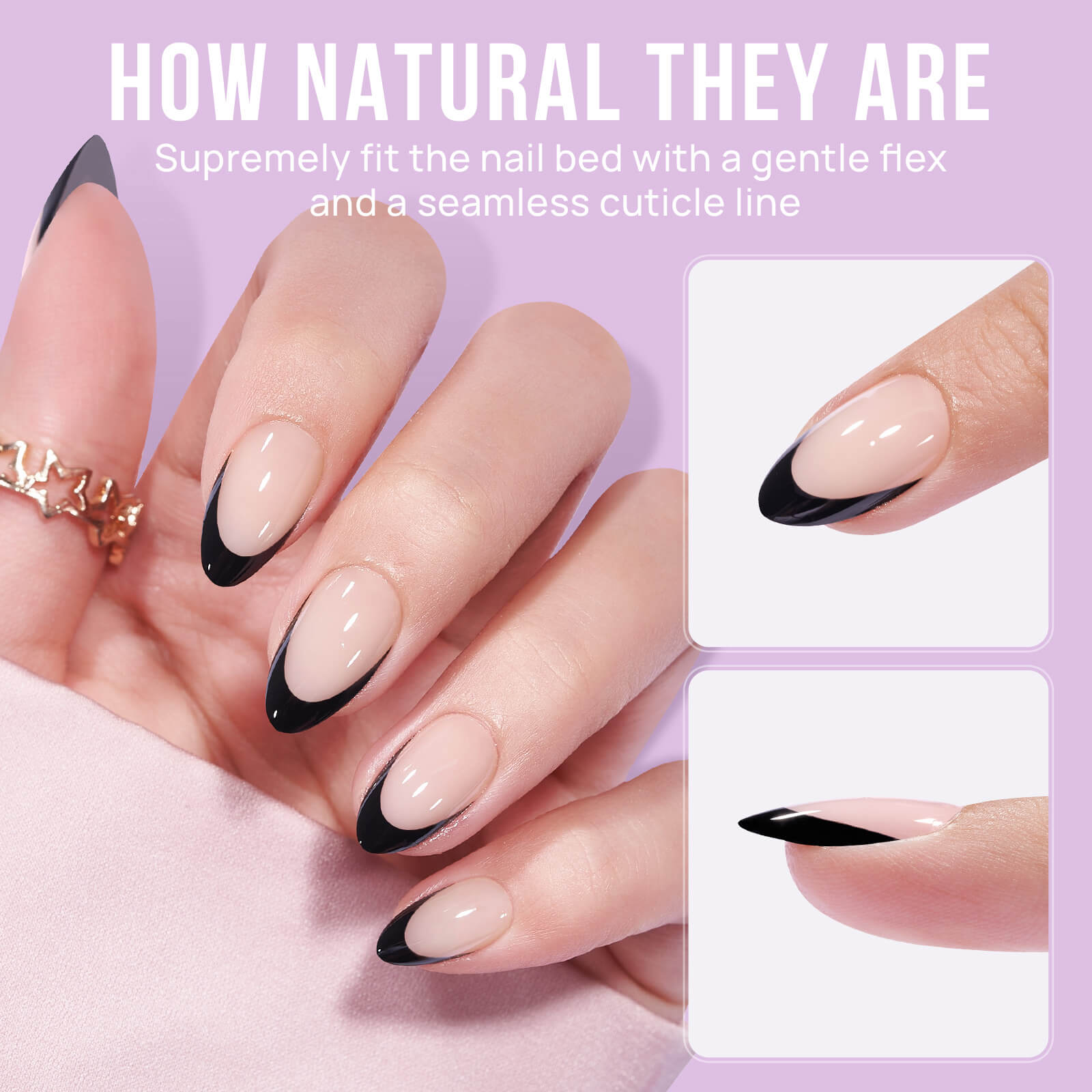 Soft Girl Who? Embrace Your Emo Side With The Black French Manicure Trend